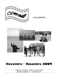 Programmation Hebdomadaire Novembre - Décembre 2009