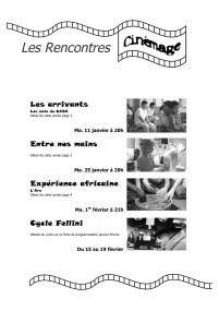 Programmation Rencontres Janvier - Février 2011